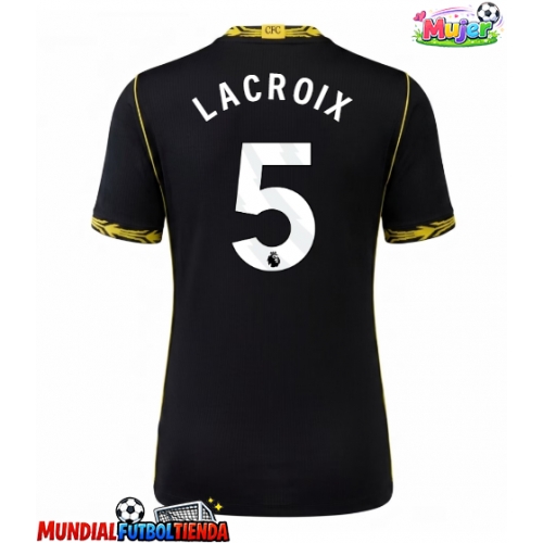 Camiseta Chelsea Maxence Lacroix #5 Segunda Equipación Replica 2026-27 para mujer mangas cortas